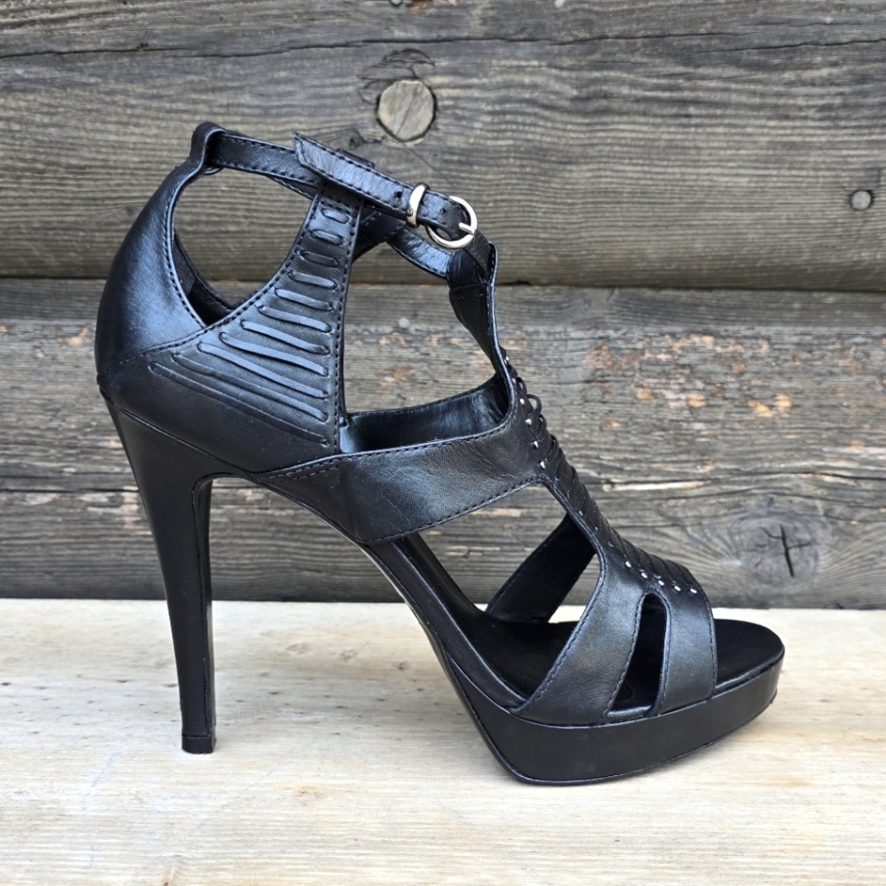 Aldo Y2K Marcey Edgy Rock Chic Caged Platform Stiletto Sandals 9M